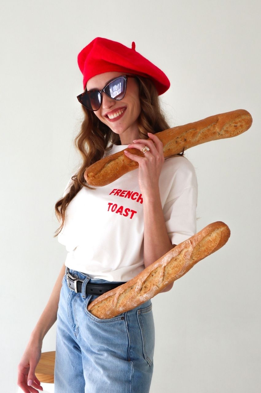 French Toast: Fold up sleeve T-shirt