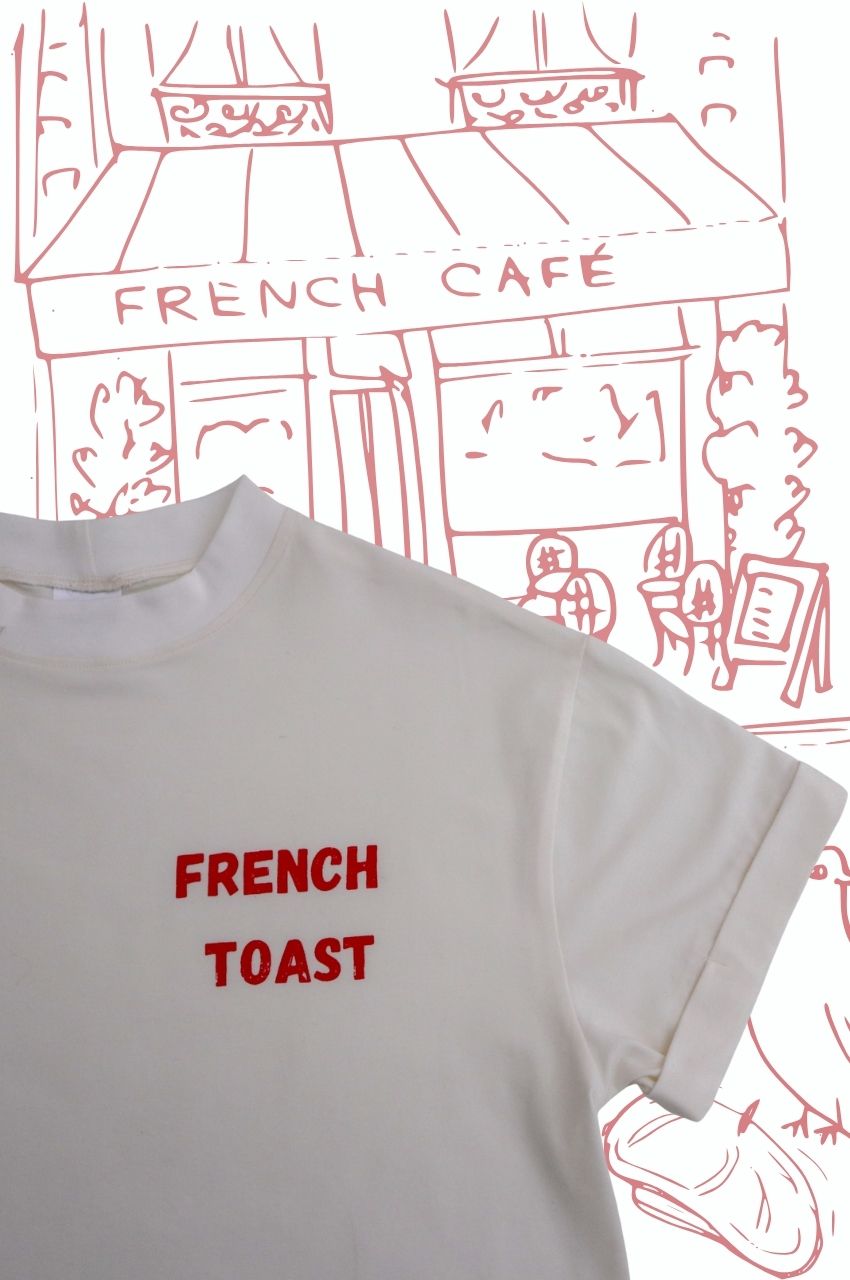 French Toast: Fold up sleeve T-shirt
