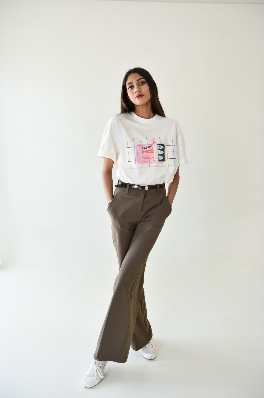 Sardine Scene: Fold up sleeve T-shirt